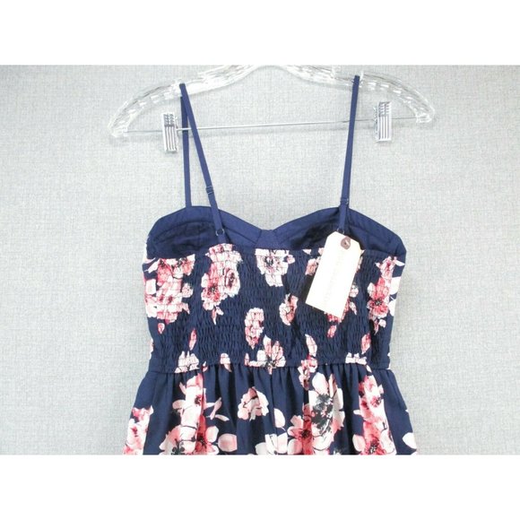 BOG Collective Jumpsuit Romper Womens Extra Small Blue Floral Built In Bra - Picture 4 of 10